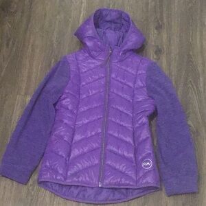 RM Hooded Lightweight Jacket Quilted Purple Size Girls 10/12
